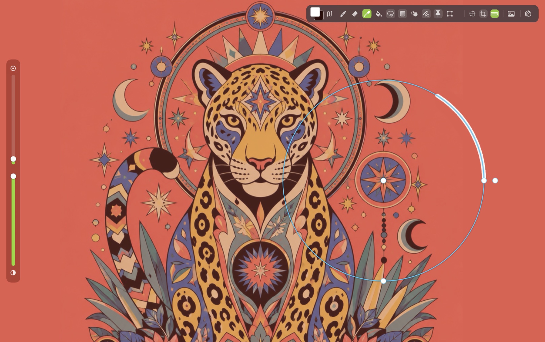 Perspective and symmetry guides in Paintform